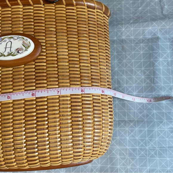 Nantucket Basket Leather Strap Tote “A” Monogram - Picture 8 of 11